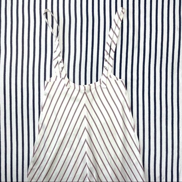 Maje Rabano Striped Suspender Midi Dress Small - Picture 11 of 13